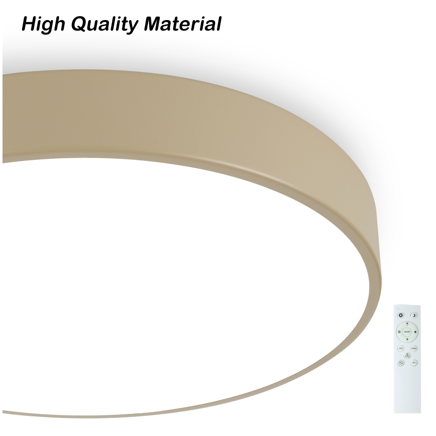 Brilagi - LED Dimbare Plafondlamp POOL SMART LED/48W/230V Ø 40 cm Wi-Fi Tuya beige + afstandsbediening