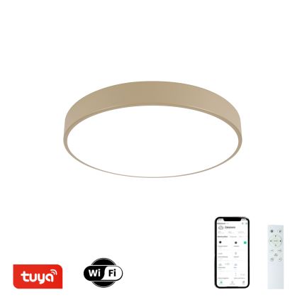 Brilagi - LED Dimbare Plafondlamp POOL SMART LED/48W/230V Ø 40 cm Wi-Fi Tuya beige + afstandsbediening