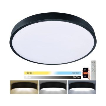 Brilagi - LED dimbare plafondlamp POOL SMART LED/60W/230V 50 cm 3000-6000K Wi-Fi Tuya + afstandsbediening zwart