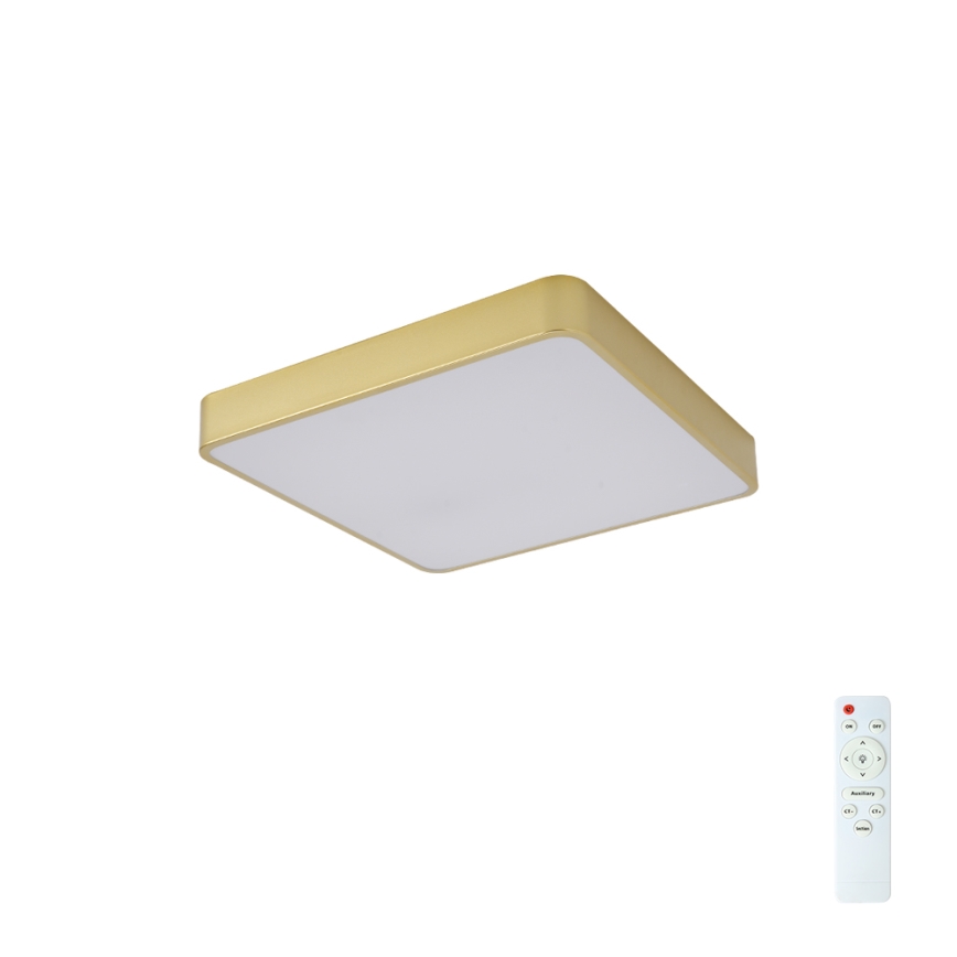 BRILAGI - LED-dimbare plafondlamp POOL SQUARE LED/36W/230V 3000-6000K 40x40 cm goud + afstandsbediening