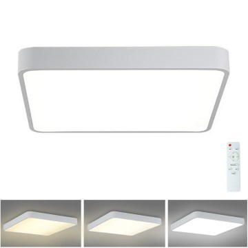 Brilagi - LED dimbare plafondlamp POOL SQUARE LED/36W/230V 3000-6000K 40x40 cm wit + afstandsbediening
