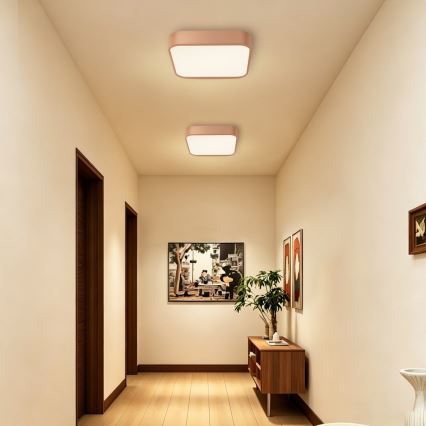 BRILAGI - Dimbare LED plafondlamp POOL SQUARE LED/36W/230V 3000-6000K 40x40 cm koperkleurig + afstandsbediening