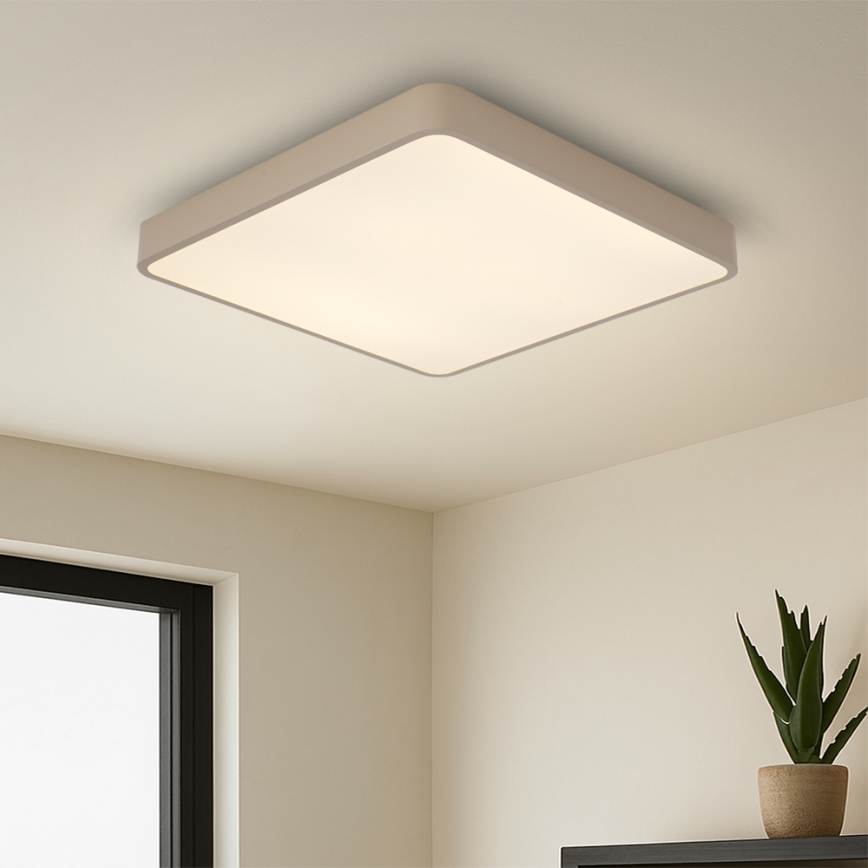 BRILAGI - LED dimbare plafondlamp POOL SQUARE LED/48W/230V 3000-6000K 50x50 cm beige + afstandsbediening