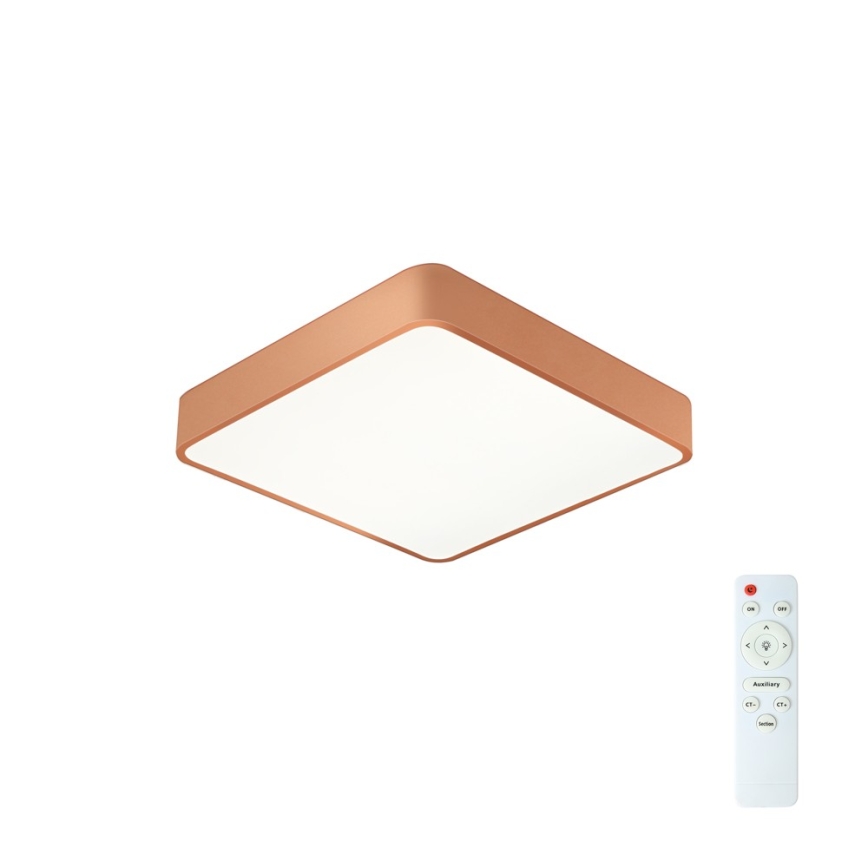 BRILAGI - Dimbare LED plafondlamp POOL SQUARE LED/48W/230V 3000-6000K 50x50 cm bronskleurig + inclusief afstandsbediening