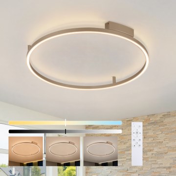 Brilagi - LED dimbare plafondlamp PORTOFINO LED/60W/230V 3000-6000K Ø 80 cm beige + afstandsbediening