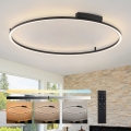 Brilagi - LED dimbare plafondlamp PORTOFINO LED/85W/230V 3000-6000K Ø 120 cm zwart + afstandsbediening