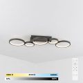 BRILAGI - LED dimbare plafondlamp RINGO LED/34W/230V 3000-6000K 28x84 cm zwart + afstandsbediening