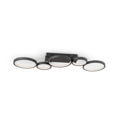 Brilagi - LED dimbare plafondlamp RINGO LED/34W/230V 3000-6000K 28x84 cm zwart + afstandsbediening