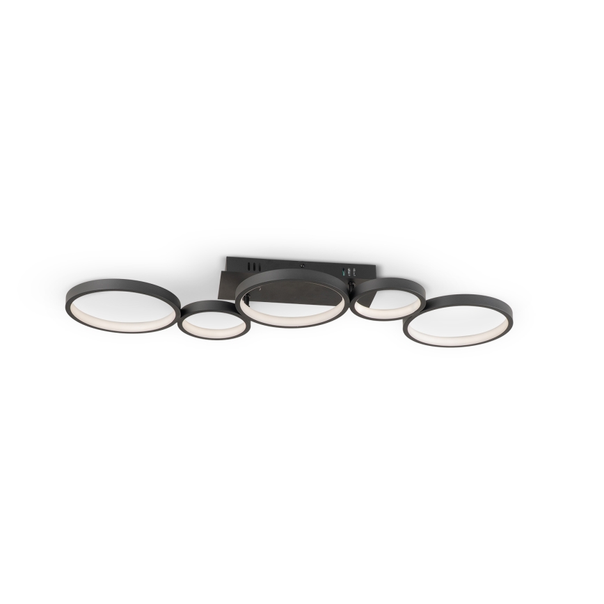 Brilagi - LED dimbare plafondlamp RINGO LED/34W/230V 3000-6000K 28x84 cm zwart + afstandsbediening