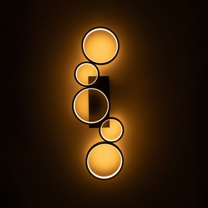 Brilagi - LED dimbare plafondlamp RINGO LED/34W/230V 3000-6000K 28x84 cm zwart + afstandsbediening
