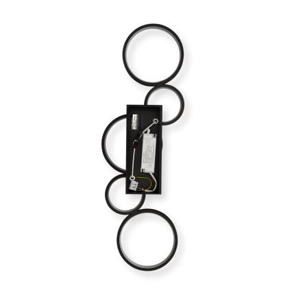 Brilagi - LED dimbare plafondlamp RINGO LED/34W/230V 3000-6000K 28x84 cm zwart + afstandsbediening