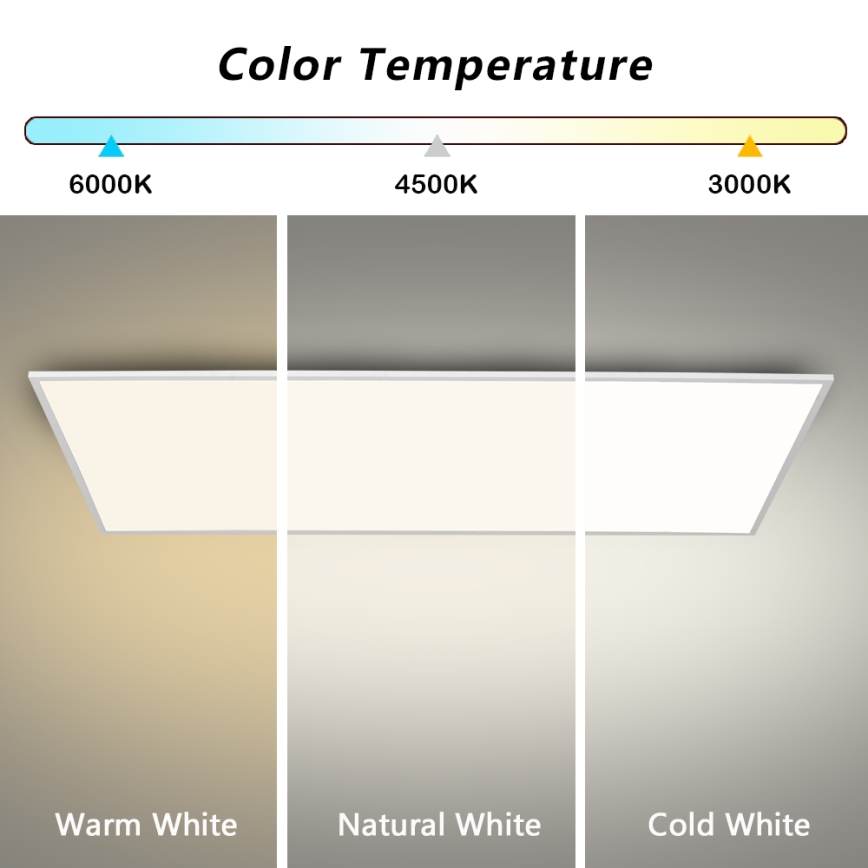 Brilagi - LED dimbare plafondlamp SLIMFRAME LED/80W/230V 120x60 cm 3000-6000K wit + afstandsbediening