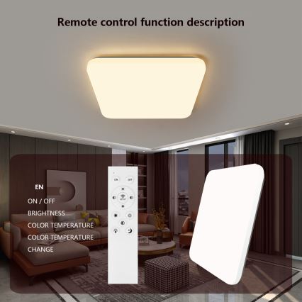 Brilagi - LED dimbare plafondlamp SMART LED/28W/230V 2700-6500K Wi-Fi Tuya + afstandsbediening