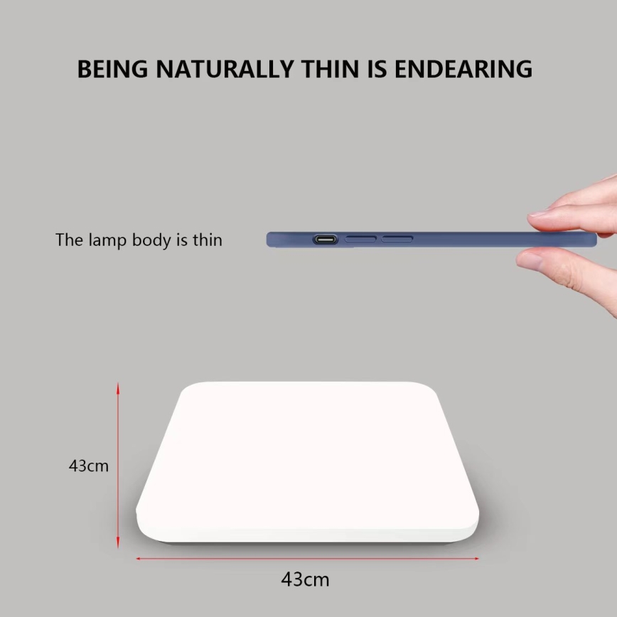 Brilagi - Dimbare SMART LED-plafondlamp 28W/230V 43x43 cm 2700-6500K Wi-Fi Tuya + afstandsbediening