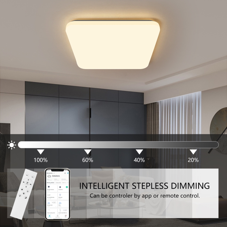 Brilagi - LED dimbare plafondlamp SMART LED/36W/230V 2700-6500K Wi-Fi Tuya + afstandsbediening
