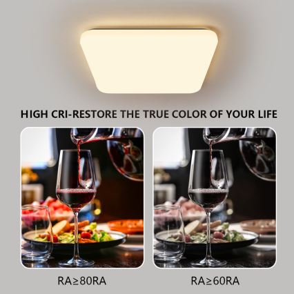 Brilagi - LED dimbare plafondlamp SMART LED/36W/230V 2700-6500K Wi-Fi Tuya + afstandsbediening