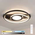 BRILAGI - LED-dimbare plafondlamp TWIRL LED/38W/230V 3000-6000K zwart + afstandsbediening