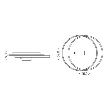 Brilagi - Dimbare LED-plafonnière UNITY LED/48W/230V + 1xGU10/3W 3000-6000K 39x45 cm wit/zwart + afstandsbediening