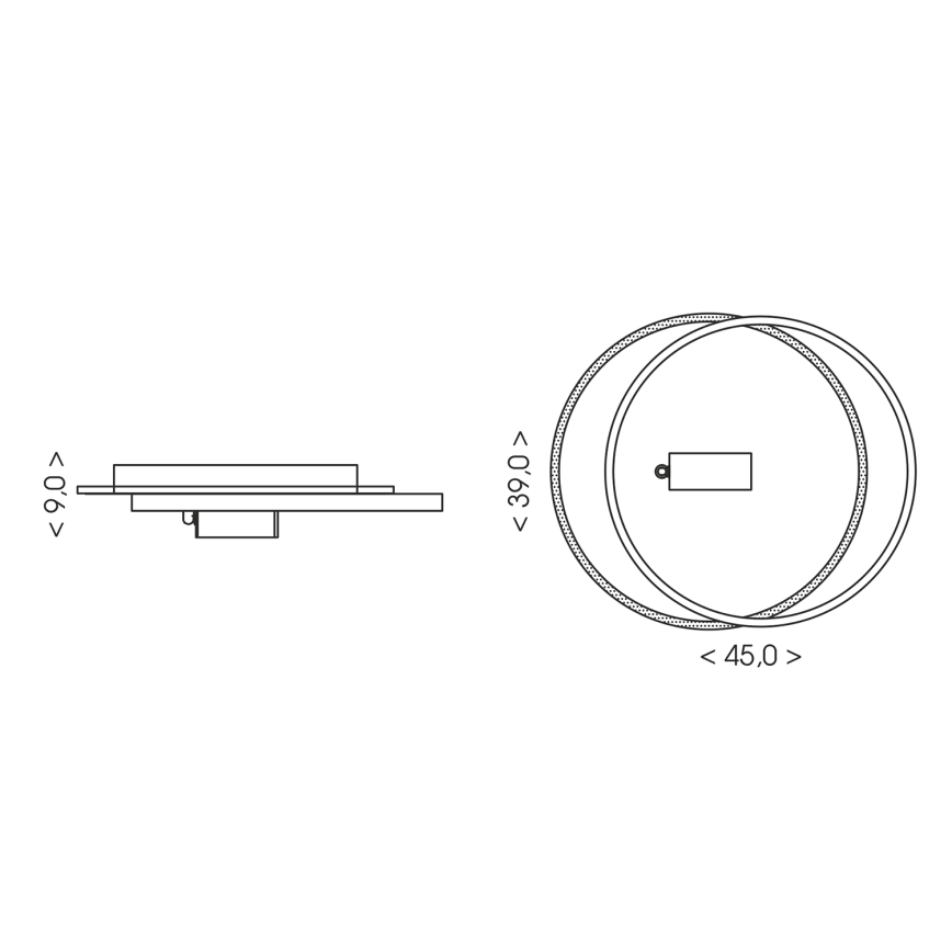 Brilagi - Dimbare LED-plafonnière UNITY LED/48W/230V + 1xGU10/3W 3000-6000K 39x45 cm wit/zwart + afstandsbediening