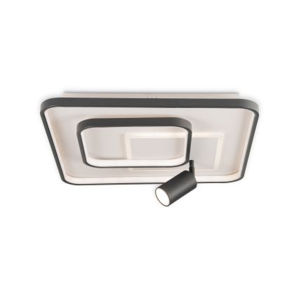 Brilagi - LED dimbare plafondlamp UNITY LED/75W/230V + 1xGU10/3W 3000-6000K 50x50 cm wit/zwart + afstandsbediening