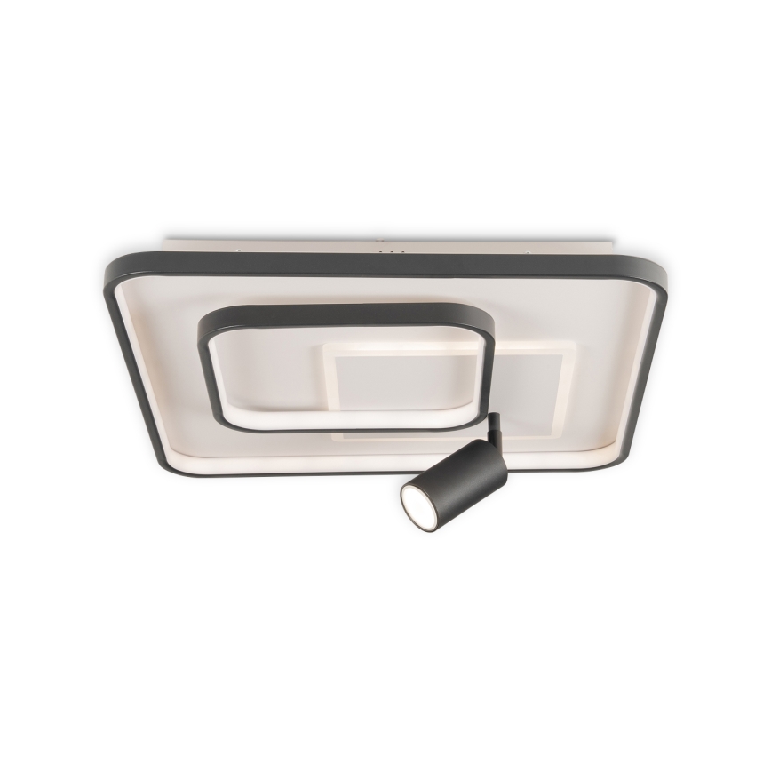 Brilagi - LED dimbare plafondlamp UNITY LED/75W/230V + 1xGU10/3W 3000-6000K 50x50 cm wit/zwart + afstandsbediening