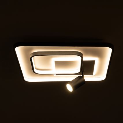 Brilagi - LED dimbare plafondlamp UNITY LED/75W/230V + 1xGU10/3W 3000-6000K 50x50 cm wit/zwart + afstandsbediening