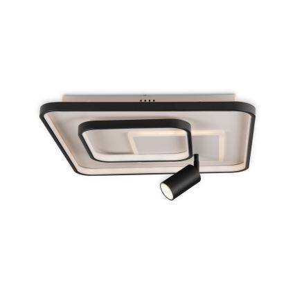 Brilagi - LED dimbare plafondlamp UNITY LED/75W/230V + 1xGU10/3W 3000-6000K 50x50 cm wit/zwart + afstandsbediening