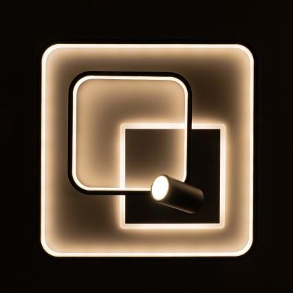 Brilagi - LED dimbare plafondlamp UNITY LED/75W/230V + 1xGU10/3W 3000-6000K 50x50 cm wit/zwart + afstandsbediening