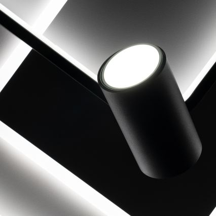 Brilagi - LED dimbare plafondlamp UNITY LED/75W/230V + 1xGU10/3W 3000-6000K 50x50 cm wit/zwart + afstandsbediening
