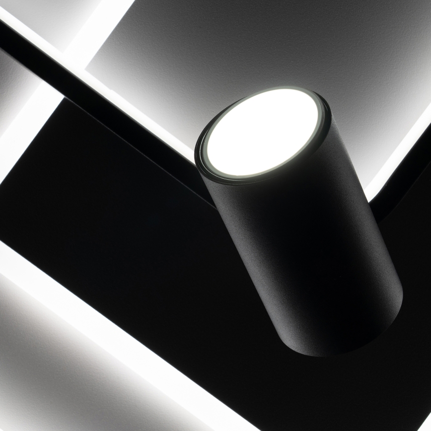 Brilagi - LED dimbare plafondlamp UNITY LED/75W/230V + 1xGU10/3W 3000-6000K 50x50 cm wit/zwart + afstandsbediening