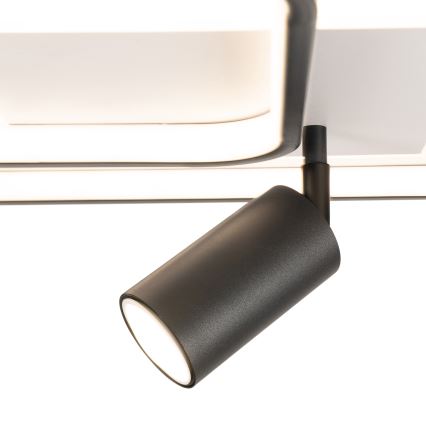 Brilagi - LED dimbare plafondlamp UNITY LED/75W/230V + 1xGU10/3W 3000-6000K 50x50 cm wit/zwart + afstandsbediening