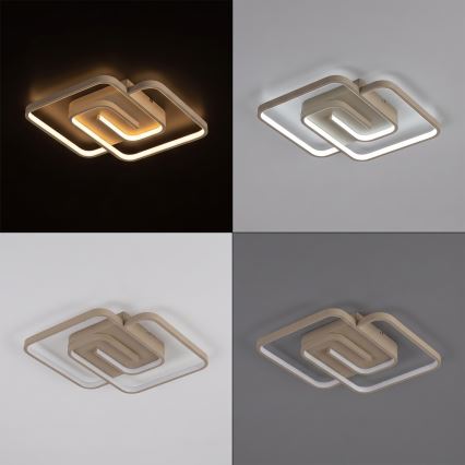 BRILAGI - Dimbare LED-plafondlamp VELO LED/64W/230V 3000-6500K 48x48 cm beige + afstandsbediening
