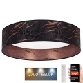 Brilagi - LED dimbare plafondlamp VELVET SMART LED/24W/230V Ø 45 cm 2700-6500K Wi-Fi Tuya zwart/koper + afstandsbediening