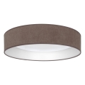 Brilagi - LED-dimbare plafondlamp VELVET SMARTIX STARS, LED 24 W, 230 V, 3000–6000 K, Ø 45 cm, bruin, Wi‑Fi (Tuya) Beacon + afstandsbediening