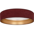 Brilagi - LED dimbare plafondlamp VELVET SMARTIX STARS LED/24W/230V 3000-6000K pr. 45 cm bordeaux/goud Wi-Fi Tuya Beacon + afstandsbediening