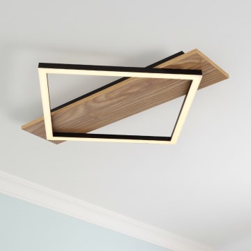 Brilagi - LED-dimbare plafondlamp VELVET SQUARE LED/24W/230V 43x43 cm 3000/4000/6500K + afstandsbediening grijs