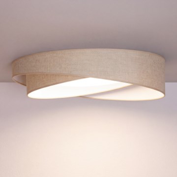 BRILAGI - LED dimbare plafondlamp VELVET TWIST LED/36W/230V 3000-6000K Ø 65 cm Wi-Fi Tuya Beacon beige + afstandsbediening