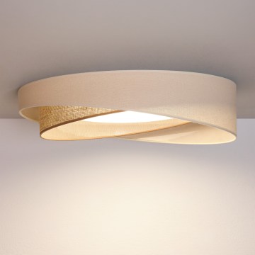 BRILAGI - LED Dimbare plafondlamp VELVET TWIST LED/36W/230V 3000-6000K Ø 65 cm Wi-Fi Tuya Beacon crème/beige + afstandsbediening
