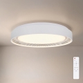 Brilagi - LED dimbare plafondlamp WALDO LED/48W/230V 3000-6500K Ø 40 cm wit/zilver + afstandsbediening