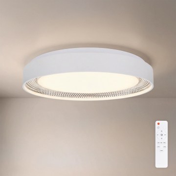 Brilagi - LED dimbare plafondlamp WALDO LED/48W/230V 3000-6500K Ø 40 cm wit/zilver + afstandsbediening