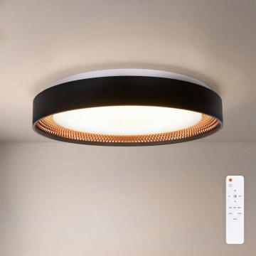 Brilagi - LED-dimbare plafondlamp WALDO LED/48W/230V 3000-6500K Ø 40 cm zwart/goud + afstandsbediening