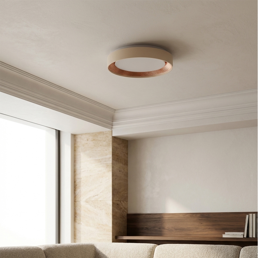 Brilagi - LED dimbare plafondlamp WALDO LED/48W/230V 3000-6500K Ø 40 cm beige/goud + afstandsbediening