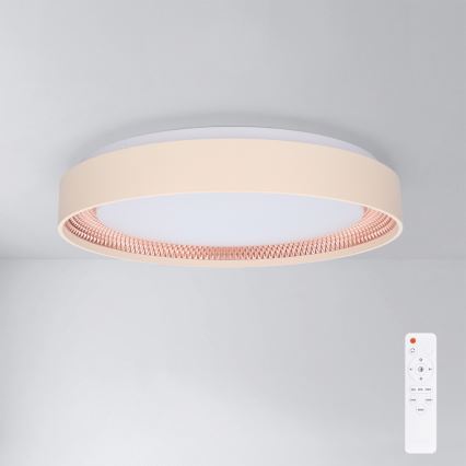 Brilagi - LED dimbare plafondlamp WALDO LED/48W/230V 3000-6500K Ø 40 cm beige/goud + afstandsbediening
