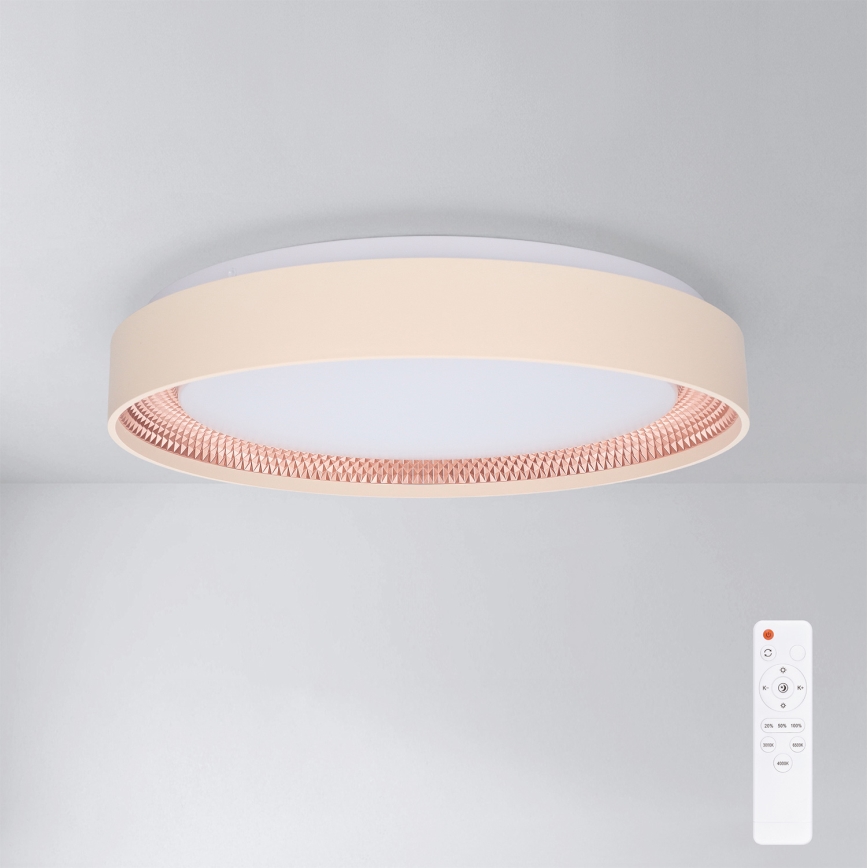 Brilagi - LED dimbare plafondlamp WALDO LED/48W/230V 3000-6500K Ø 40 cm beige/goud + afstandsbediening