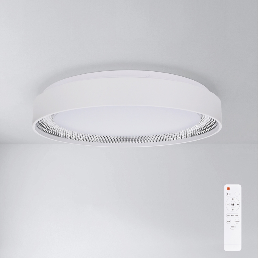 Brilagi - LED dimbare plafondlamp WALDO LED/48W/230V 3000-6500K Ø 40 cm wit/zilver + afstandsbediening