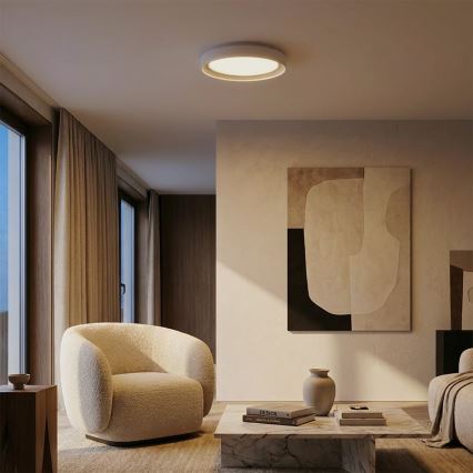 Brilagi - LED dimbare plafondlamp WALDO LED/48W/230V 3000-6500K Ø 40 cm wit/zilver + afstandsbediening