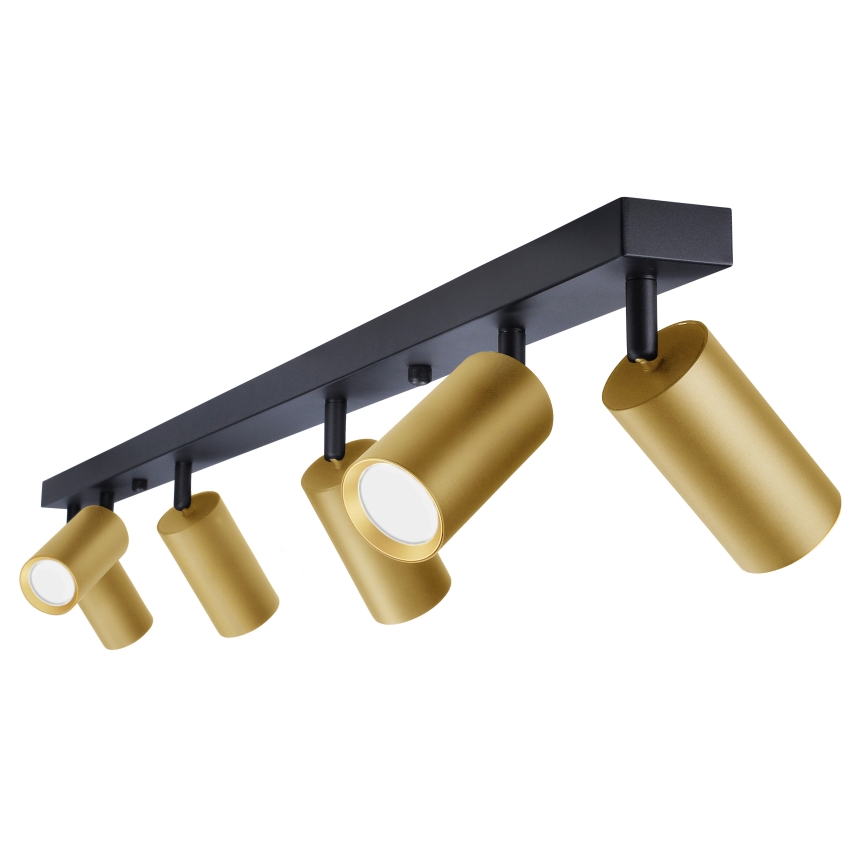 Brilagi - LED dimbare spotarmatuur SELE GOLDEN 6xGU10/6,5W/230V 2700-6500K zwart/goud