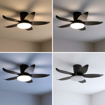 Brilagi - Dimbare LED-plafondventilator LED/32W/230V 3000-6500K Ø 95 cm zwart + afstandsbediening