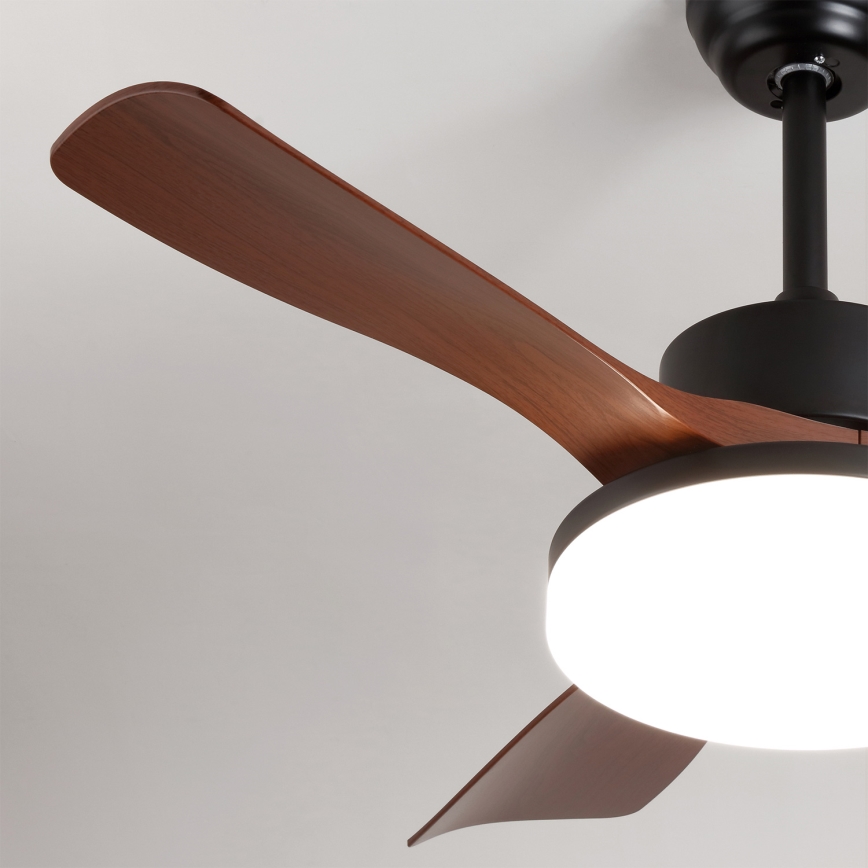 Brilagi - LED-dimbare plafondventilator LED/34W/230V 106 cm zwart/bruin + afstandsbediening