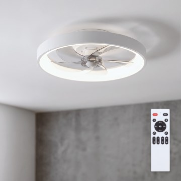 Brilagi - LED-dimbare plafondventilator LED/34W/230V Ø 50 cm wit + afstandsbediening